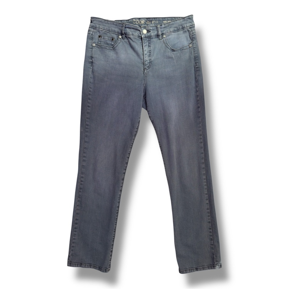 Code Bleu Women's Straight-Leg Jeans in Slate Wash